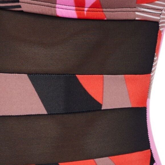 Nike Women's Jungle Floral V-Back One Piece Swimsuit- Size Medium - Picture 3 of 10